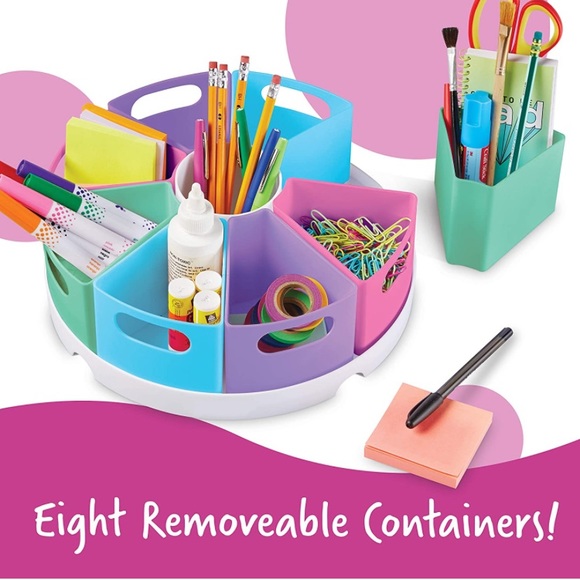 Learning Resources Create-a-Space Storage Center - Pastel Desk Art Organizer - Picture 4 of 10